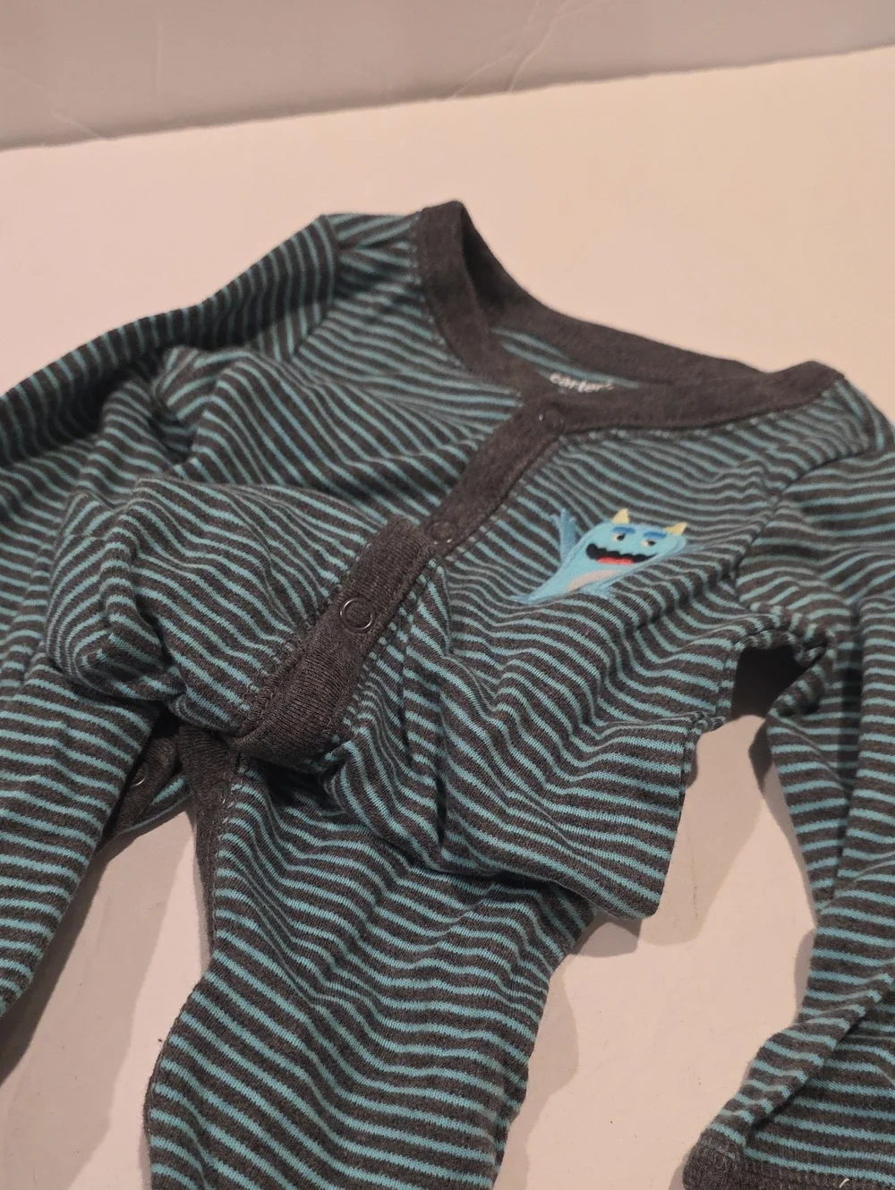 Carters 9 Months Nwt Monster Pjs Snap Up Footie Claws
